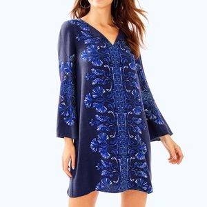 Lilly Pulitzer Printed Splitneck Dress Sz S EUC